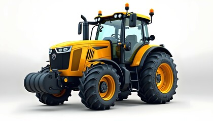 Powerful Yellow Agricultural Tractor for Modern Farming Operations Featuring Advanced Technology and Heavy-Duty Performance