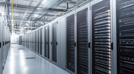 server rack with servers