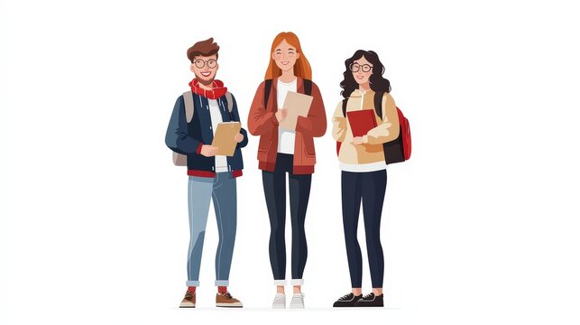 Confident Young Adult Women Standing Together