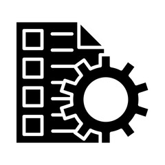 Fototapeta premium Project Management glyph icon