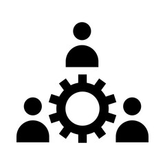 Team Collaboration glyph icon