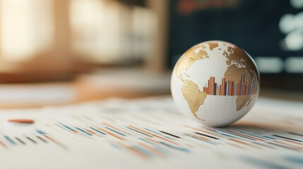 Earth Model with Financial Graphs and Numbers