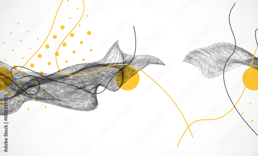 Aufkleber abstract art background. modern science or technology art elements. surface illustration. vector.
