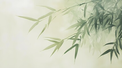 Fototapeta premium Traditional Chinese bamboo texture illustration poster background