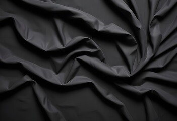 Obraz premium Black crumpled fabric