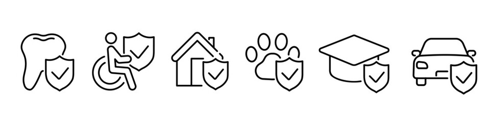 Insurance icon set. Insurance icon