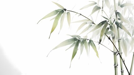 Obraz premium Traditional Chinese bamboo texture illustration poster background