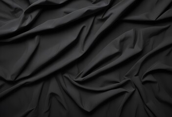 Obraz premium Black crumpled fabric