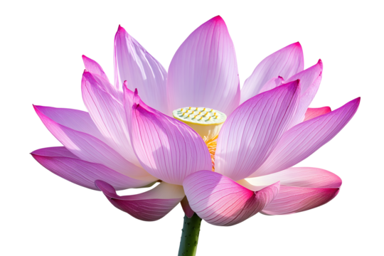 Cornflower like Pink and Purple Flower Isolated on White Background, generative ai