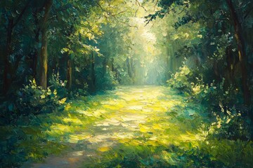 Abstract oil painting illustration background created with Generative AI