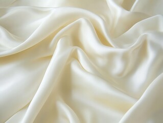 Obraz premium 2408 104.A smooth expanse of white silk fabric with gentle folds and ripples creating a soft, luxurious texture. The light reflects subtly off the silk, giving it a creamy sheen, while the ample copy