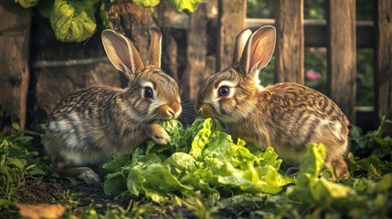 Fototapeta premium rabbit in the garden