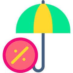 Vector Icon Sales, Commerce And Shopping, Offer, Umbrella, Season