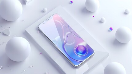 A promotional flyer for a tech product launch with modern graphics and sleek layout on a pure white background.