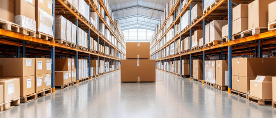 Hightech warehouse with digital inventory screens, barcode scanners, and smart logistics solutions, Smart Warehouse Technology, Highefficiency operations