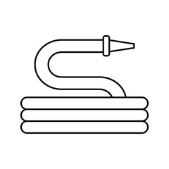 Garden hose line icon editable stroke vector clipart