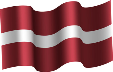 Latvia Realistic 3D Waving Flag