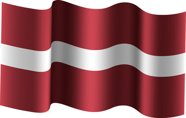 Latvia Realistic 3D Waving Flag