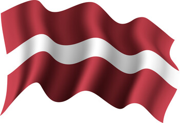 Latvia Realistic 3D Waving Flag