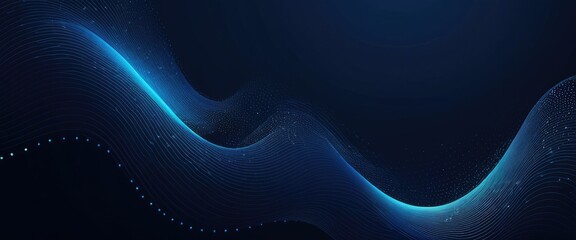 Abstract Blue Wave Background