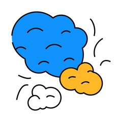 dust particle line icon vector. dust particle sign. isolated symbol illustration