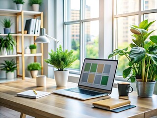 Modern UX/UI Design Workspace with Copy Space for Creative Projects