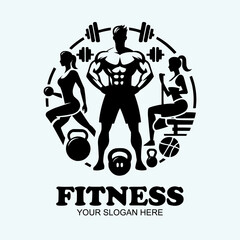 Physical Fitness, Sport Gym Logo