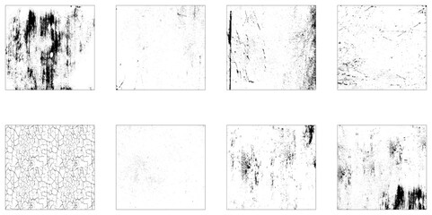 Collection of urban grungy textures. Dirty and distressed paint on old wall. 