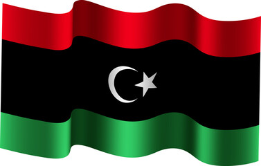 Libya Realistic 3D Waving Flag