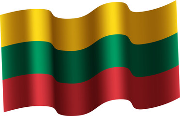 Lithuania Realistic 3D Waving Flag