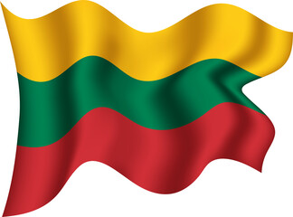Lithuania Realistic 3D Waving Flag
