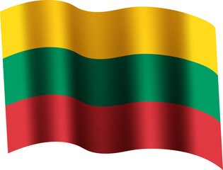Lithuania Realistic 3D Waving Flag