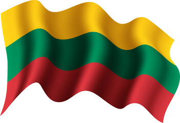 Lithuania Realistic 3D Waving Flag