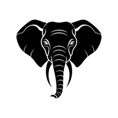 Elephant head silhouette 