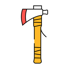 tomahawk blade line icon vector. tomahawk blade sign. isolated symbol illustration