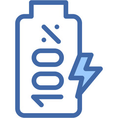 Vector Icon Full Battery, Charge, Electronics, Electricity, Technology, Battery