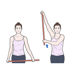 막대 어깨 외전 오십견 재활 운동 체조 스트레칭