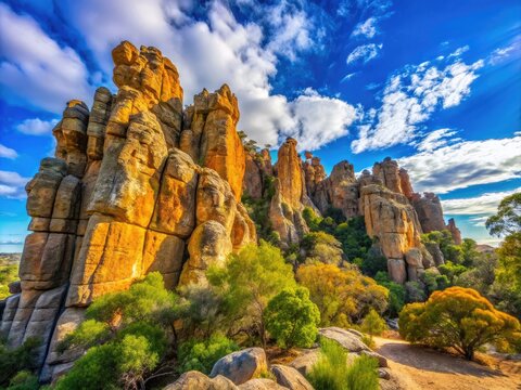 Scenic Rock Formations at Mount Arapiles - Iconic Climbing Destination in Victoria, Australia