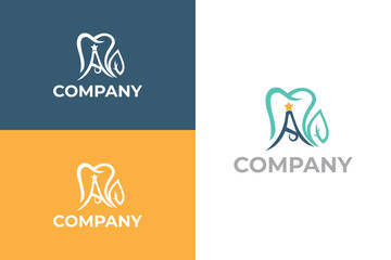 Dental logo design,  tooth dental, dentist logo, clinic logo, letter a dental logo