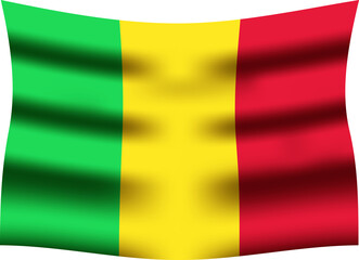 Fototapeta premium Mali Realistic 3D Waving Flag
