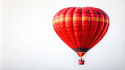 Fototapeta premium Hot air balloon in heart shape on white background