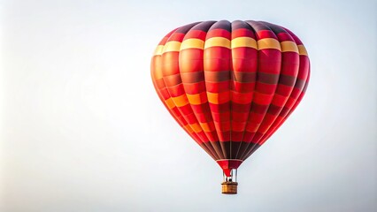 Naklejka premium Hot air balloon in the shape of a heart on a white background