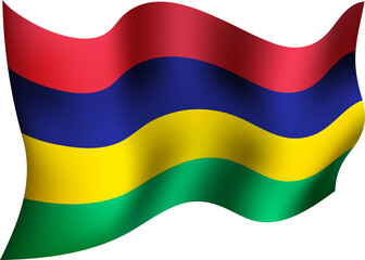 Mauritius Realistic 3D Waving Flag