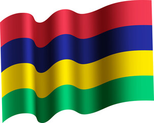 Mauritius Realistic 3D Waving Flag