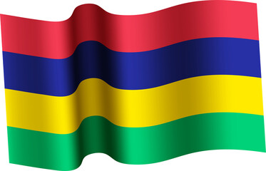 Mauritius Realistic 3D Waving Flag