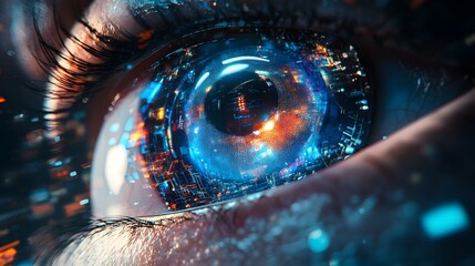 Eye in an high tech environment. 