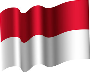 Monaco Realistic 3D Waving Flag