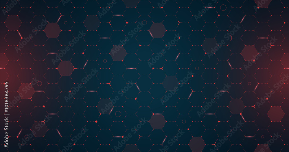 Poster vr hud futuristic interface hexagons grid. digital ui screen hexagonal mesh pattern. gui hi tech vis