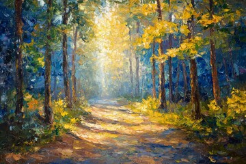 Obraz premium Abstract oil painting illustration background created with Generative AI