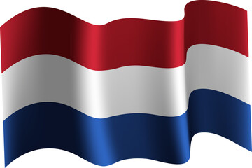 Netherlands Realistic 3D Waving Flag